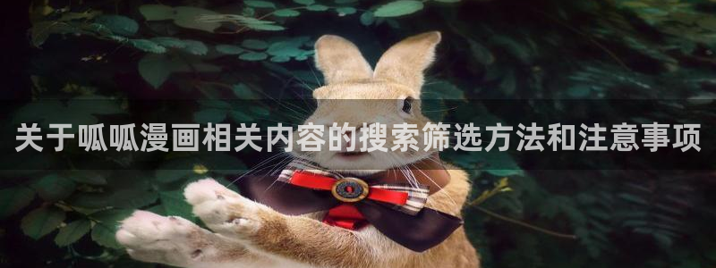 梦漫漫画都市漫画：关于呱呱漫画相关内容的搜索筛选方法和注意事项